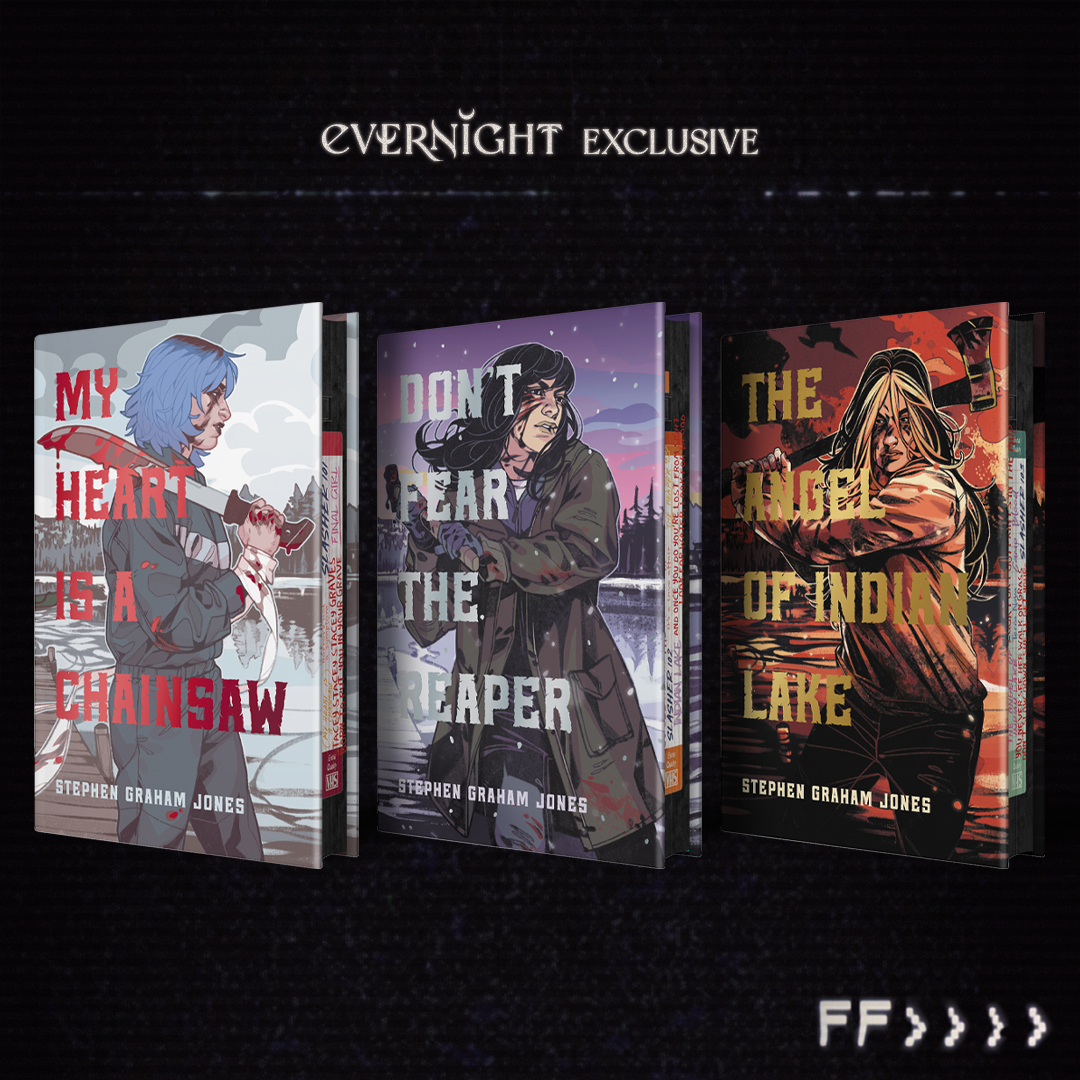 EvernightBooks's tweet photo. We’re thrilled to announce, in collaboration with Stephen Graham Jones and Titan Books (@titanbooks), our Evernight Exclusive set of the Indian Lake trilogy! https://t.co/ul3fsoBDvL