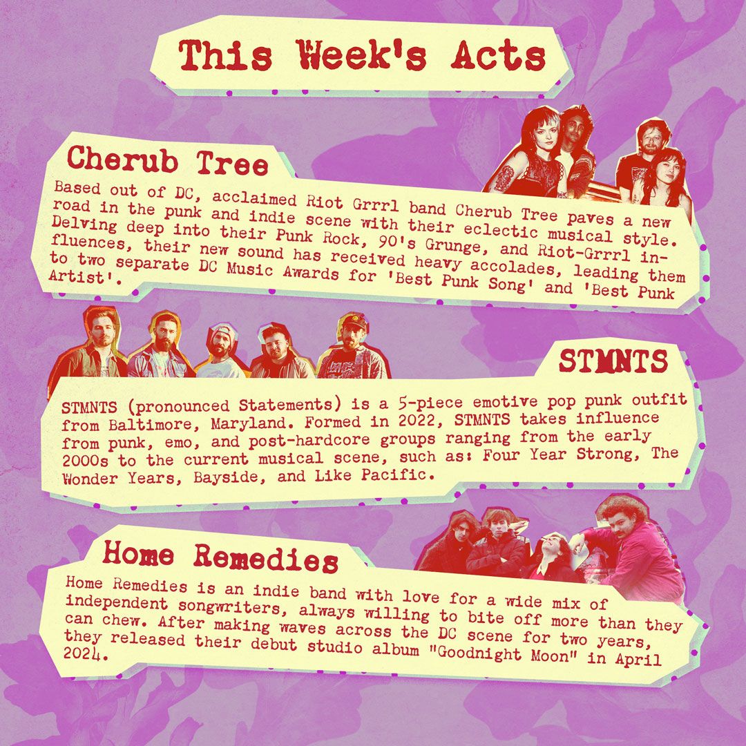 TheAtlantisDC's tweet image. All about Deep Dive Live! This week's lineup: Cherub Tree, @stmntsband, and Home Remedies
🎟️: hive.co/l/deepdiveatla…