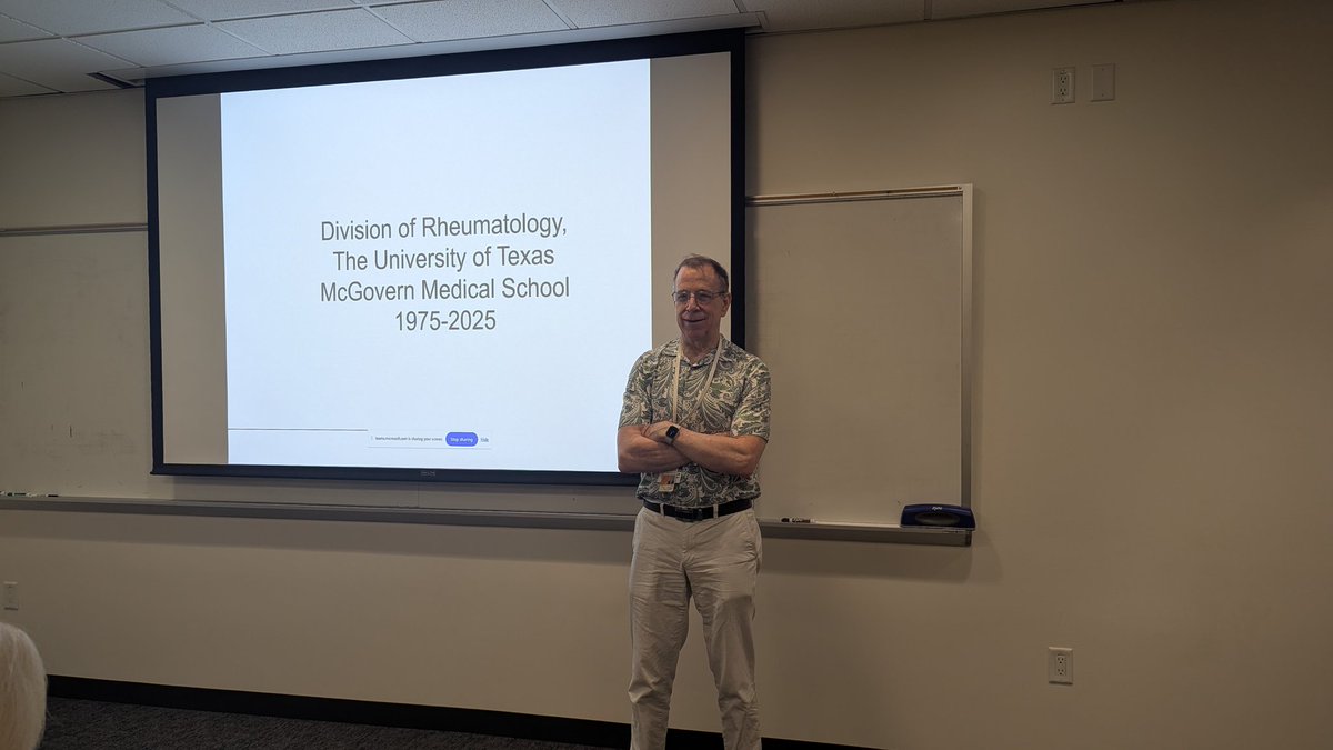UTHealthRheum's tweet photo. Thanks to Dr. Reveille for giving his annual talk on the history of the Division of Rheumatology at #UTHealth. We are celebrating 50 years! What a privilege to learn about where we've been so that we can know where we are going.
#Rheumatology https://t.co/d0N8krqTei