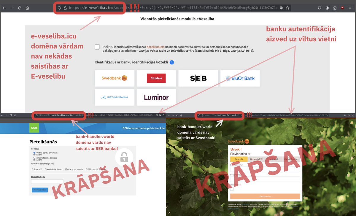 ‼️Krāpnieki izmanto apmaksātus Google meklēšanas rezultātus, lai reklamētu viltus e-veselība vietnes (pievērs uzmanību atzīmei Sponsorēts/ Sponsored pie meklēšanas rezultātiem).
Atverot meklēto vietni, pievērs uzmanību vietnes adresei! Par viltus vietnēm aicinām ziņot <a href="/certlv/">CERT</a>