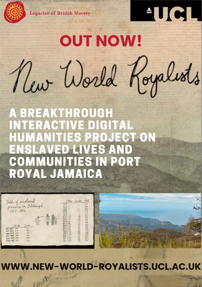 Our newest project, New World Royalists, is now up at new-world-royalists.ucl.ac.uk! 

A breakthrough interactive digital humanities project on enslaved lives and communities in Port Royal Jamaica, the site gives new perspectives on past Black lives during and after British slavery.