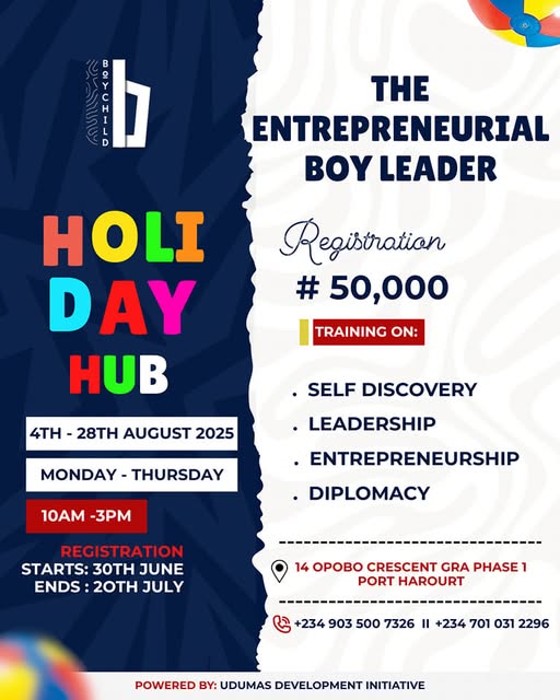 Equipped_Boy's tweet photo. 📷 THE EQUIPPED BOY-CHILD PROGRAM IS HERE!
Dear Parent/Guardian,
Let’s raise boys who are grounded in values, confident in leadership, and emotionally stable.
This program is designed to help your son discover purpose, build strong character, and grow into a responsible man. https://t.co/Xsk0r9M7DE