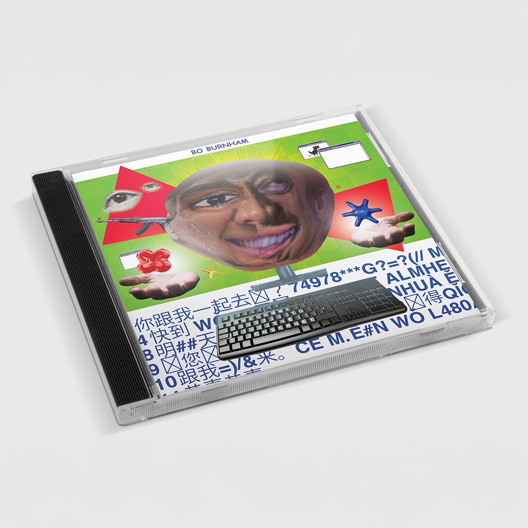 yeorakku's tweet photo. cover for bo burnham - welcome to the internet

made for uni 😵😵 https://t.co/vgG4Kxkb0j