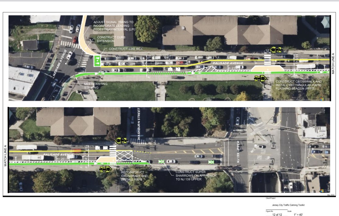 StevenFulop's tweet image. We’re about to repave Palisade Ave entirely and as part of the project, near Dickinson HS, we’re adding a protected bike lane w/zero loss of parking. This will make the area much safer for students + more North//South opportunities.
Our administration has delivered 24 miles of…