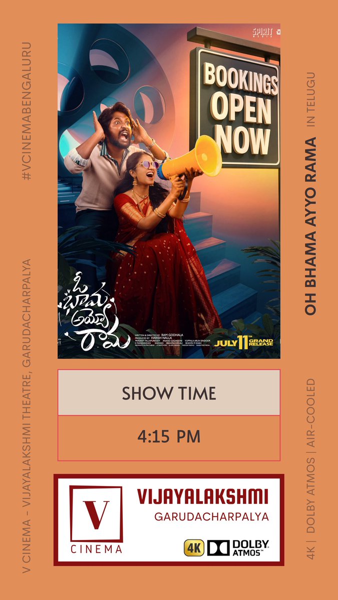 V Cinema - Vijayalakshmi Theatre, Garudacharpalya tweet media