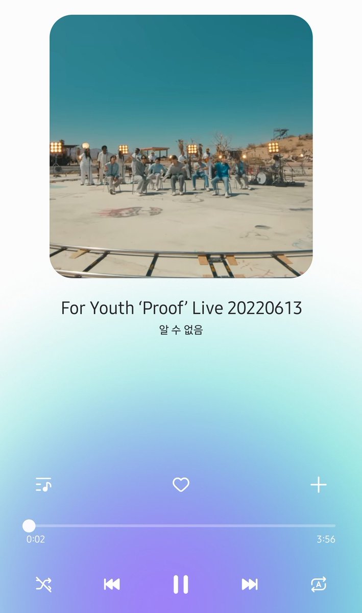 For Youth ‘Proof’ Live 20220613

라이브음원 공유.

약 48시간 공유

다운시 💸RT &amp; ♡

quickshare.samsungcloud.com/cFjwy5TPprTx
