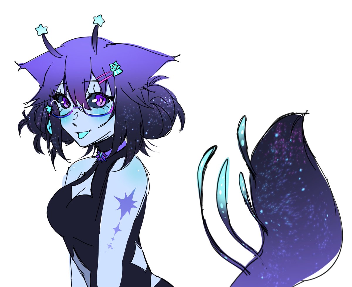 AliRen? AliRen! 👽🛸

I wanted to make my own alien oc but ended up drawing for <a href="/SquishiestRen/">SquishyRen 🐾✨</a> instead OOPSIE