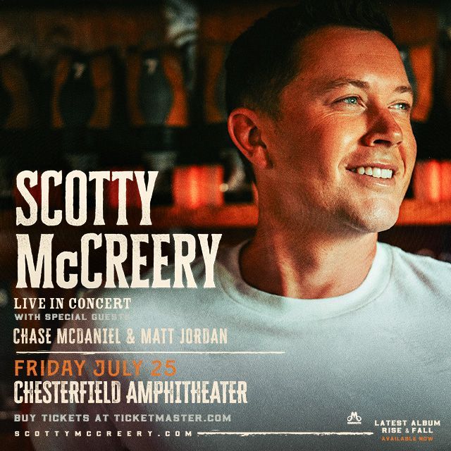 JUST ADDED!

Mammoth presents Scotty McCreery with Chase McDaniel and Matt Jordan LIVE at the Chesterfield Amphitheater Friday, July 25! Don't wait to secure your spot for a night filled with country music 🎶 Tickets are still available!!

🎟️ buff.ly/n89mCHx