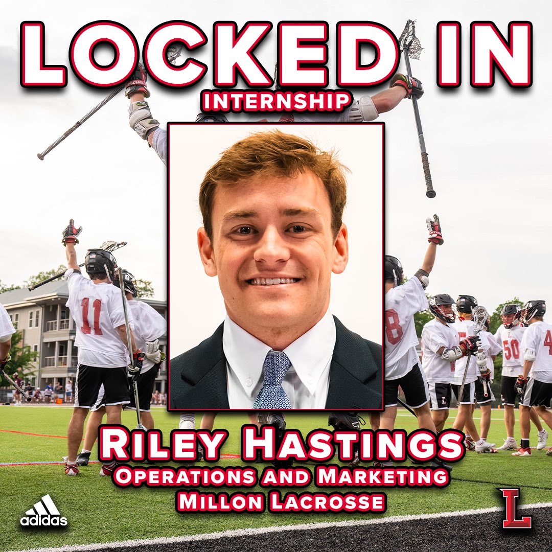 LynchburgMLAX's tweet image. Lynchburg Men’s Lacrosse:
Summer Internship 2025!!!
Riley Hastings ‘26 has an internship in Baltimore, Md with Millon Lacrosse.
Riley is entering his senior year and is a Marketing Major!!!
LOCKED IN!!!