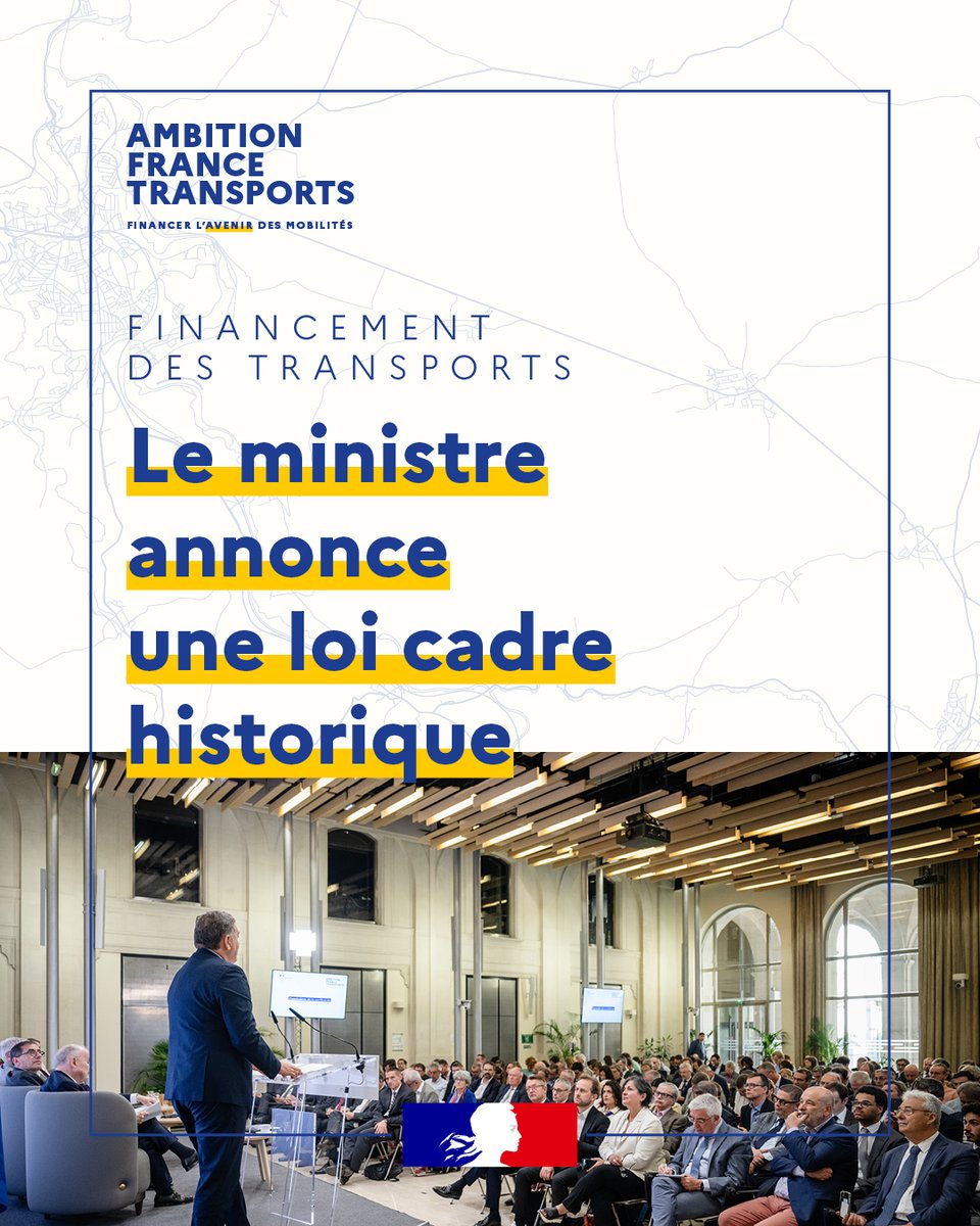 Ministères Territoires Écologie (@ecologie_gouv) on Twitter photo À l'issue de la conférence Ambition France Transports, le ministre <a href="/PhilippeTabarot/">Philippe Tabarot</a> annonce une loi cadre historique pour rebâtir le modèle français de financement des transports.
Plus d'infos : ecologie.gouv.fr/presse/rebatir… À l'issue de la conférence Ambition France Transports, le ministre <a href="/PhilippeTabarot/">Philippe Tabarot</a> annonce une loi cadre historique pour rebâtir le modèle français de financement des transports.
Plus d'infos : ecologie.gouv.fr/presse/rebatir…