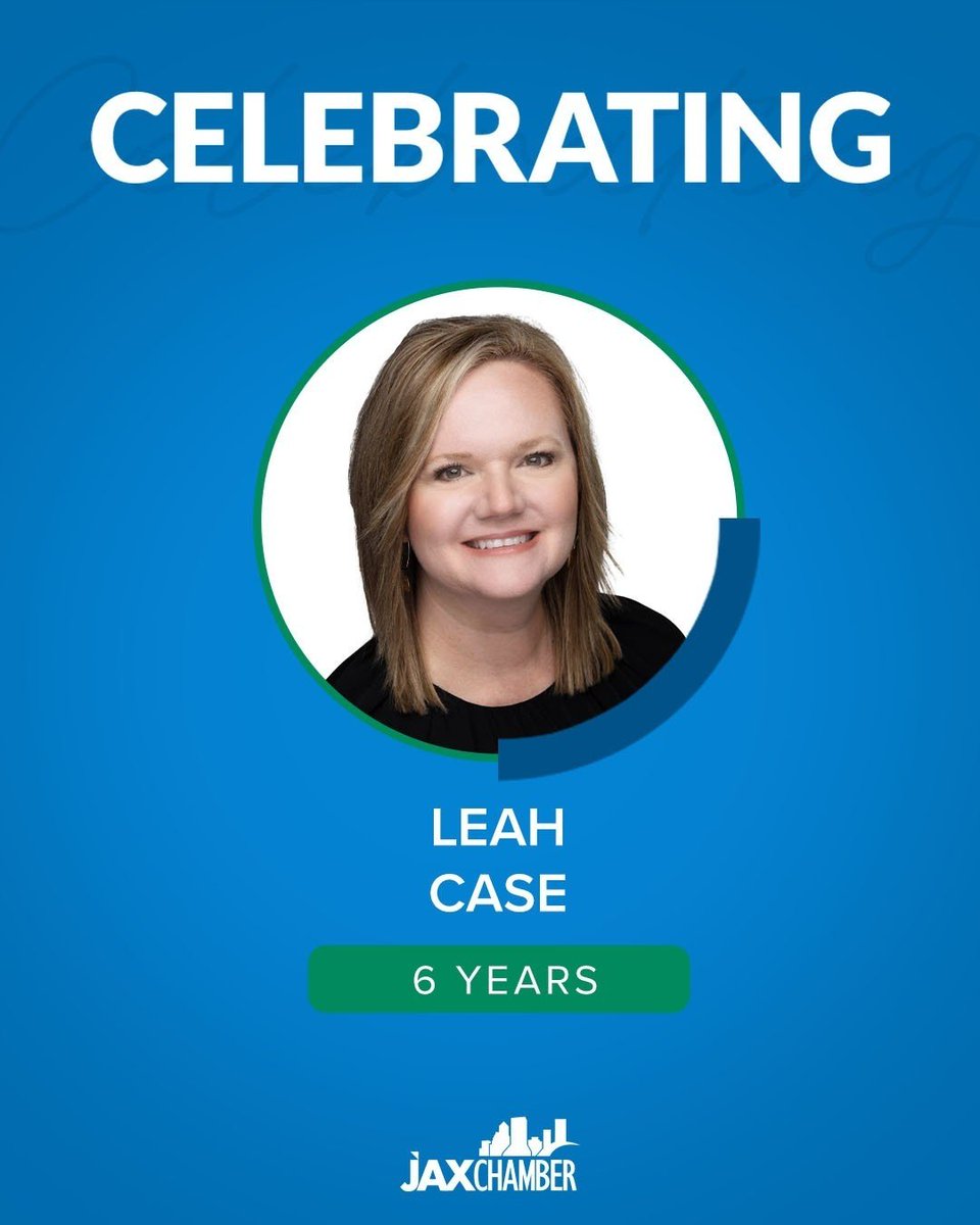 JAXChamber's tweet image. We’re sending big congratulations to Leah Case, our Member Engagement Director, who is celebrating 6 years with us this month! Her dedication, expertise, and positive energy make the Chamber – and our city – shine. 🎉
Thank you for everything you do! Here’s to many more…