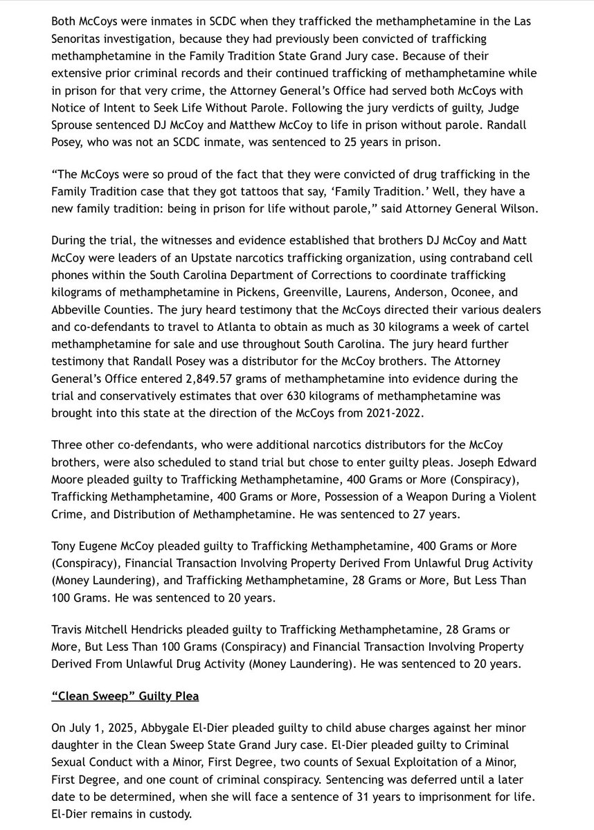 SCAttyGenOffice's tweet image. State Grand Jurors issue rare report on continued problem of organized crime run from within state prisons using contraband cellphones