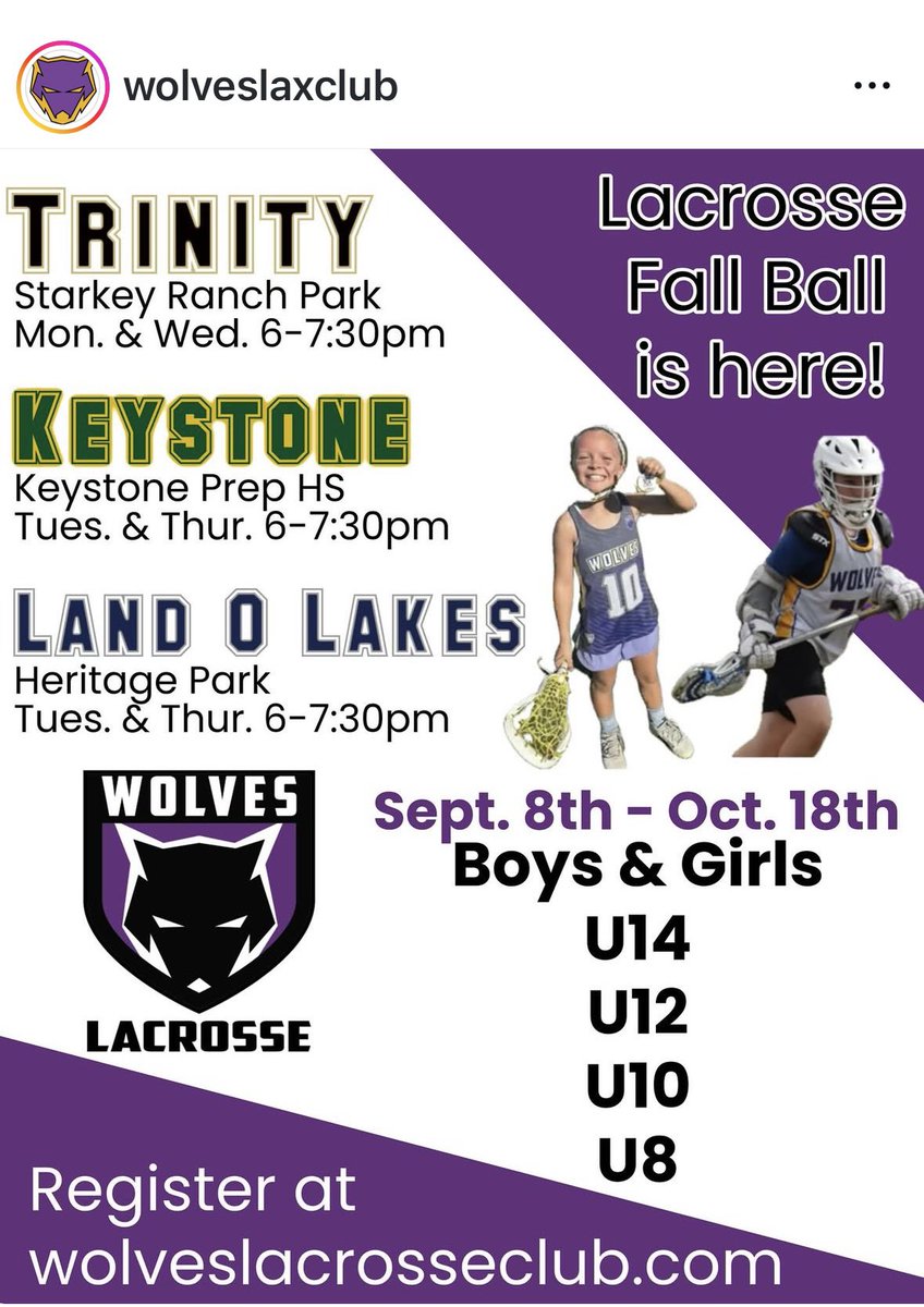 Tampa Lax Report (@tampalaxreport) on Twitter photo Wolves Lacrosse Club
Fall Ball dates
See signup info below
<a href="/TampaLacrosse/">Tampa Lacrosse</a>
<a href="/FloridaLX/">FloridaLacrosseNews</a> Wolves Lacrosse Club
Fall Ball dates
See signup info below
<a href="/TampaLacrosse/">Tampa Lacrosse</a>
<a href="/FloridaLX/">FloridaLacrosseNews</a>