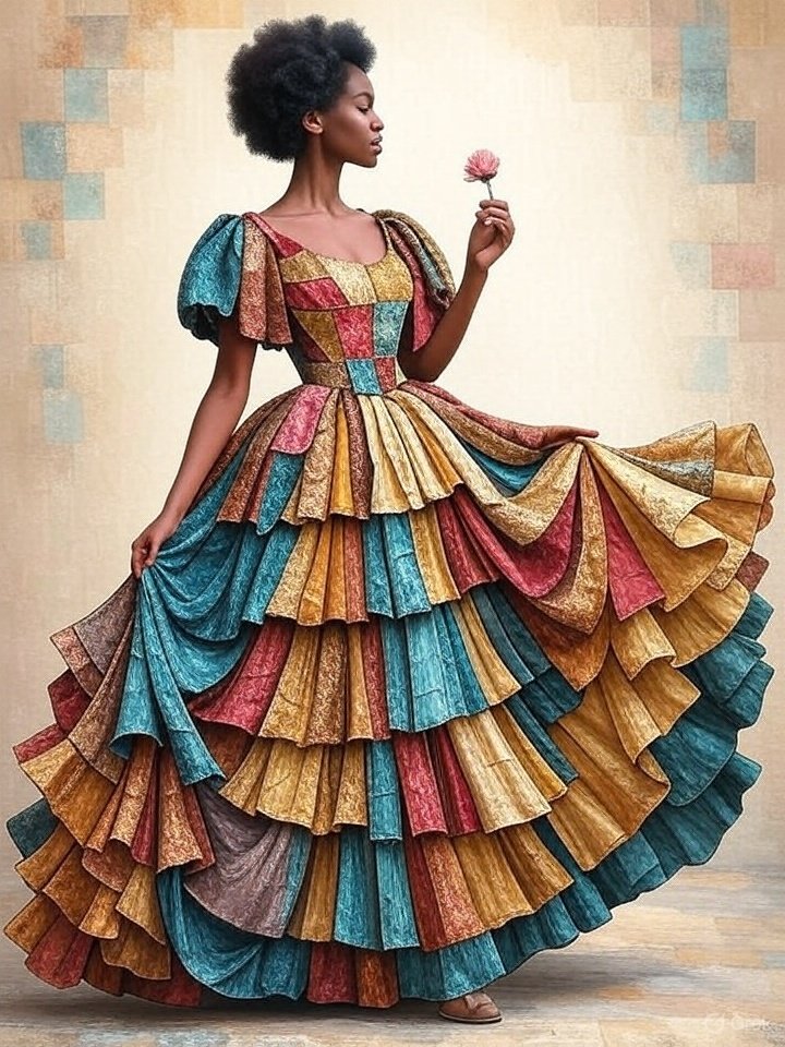 fjamil143's tweet photo. She stood wrapped in stories, stitched in fabric and silence—an artwork of presence, not just beauty."
#VisualPoetry #AfroArt #MixedMediaMagic #DigitalPainting #TimelessElegance #Grok3 #WomenInArt #AIart #AIArtistCommunity #aiartcollectors #AIartists #aiartgallery https://t.co/aBuuQbRec3