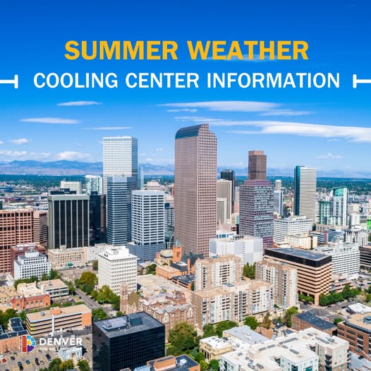 The <a href="/NWSBoulder/">NWS Boulder</a> has issued a heat advisory for the metro area today and cooling centers will be available. Visit any open <a href="/denverparksrec/">Denver Parks & Recreation</a> or <a href="/denverlibrary/">Denver Public Library</a> location during regular business hours if you need a place to cool off. denvergov.org/getcool