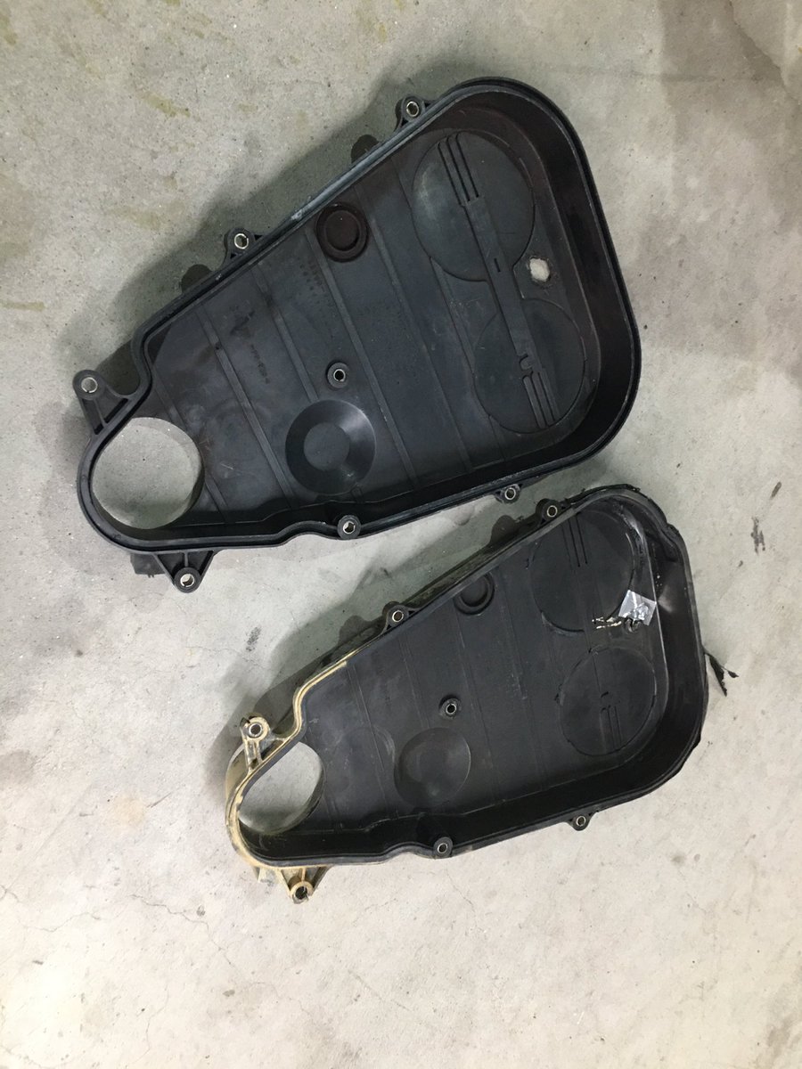 Mikchey7's tweet image. 横転しただけなのにタイベルとタイベルカバーを交換💩
#F6A #CS22S #ダートラ #monster #suzukisport #アルトワークス