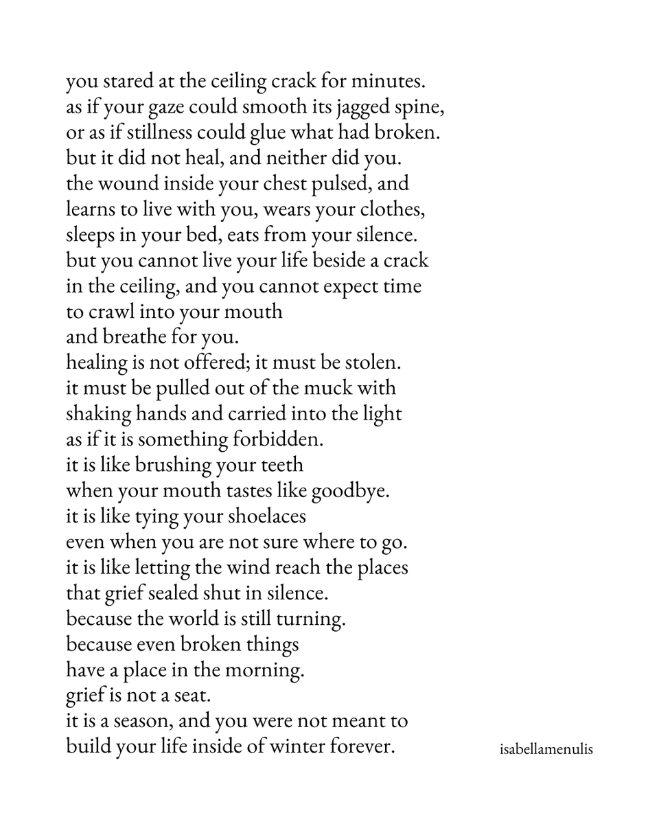 You were not meant to build your life inside of winter forever.