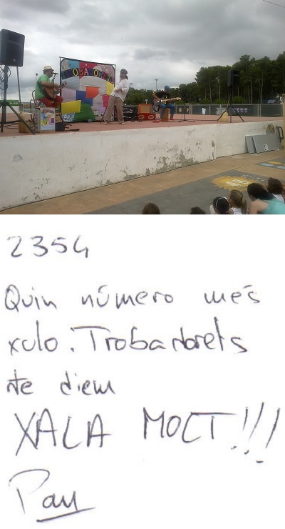 cracksona9's tweet photo. @30anys #taldiacomavui del 2015, fa 10 anys, els @trobadorets em van signar l'autògraf del #concert_num 2354 https://t.co/yvwDDUwmq4