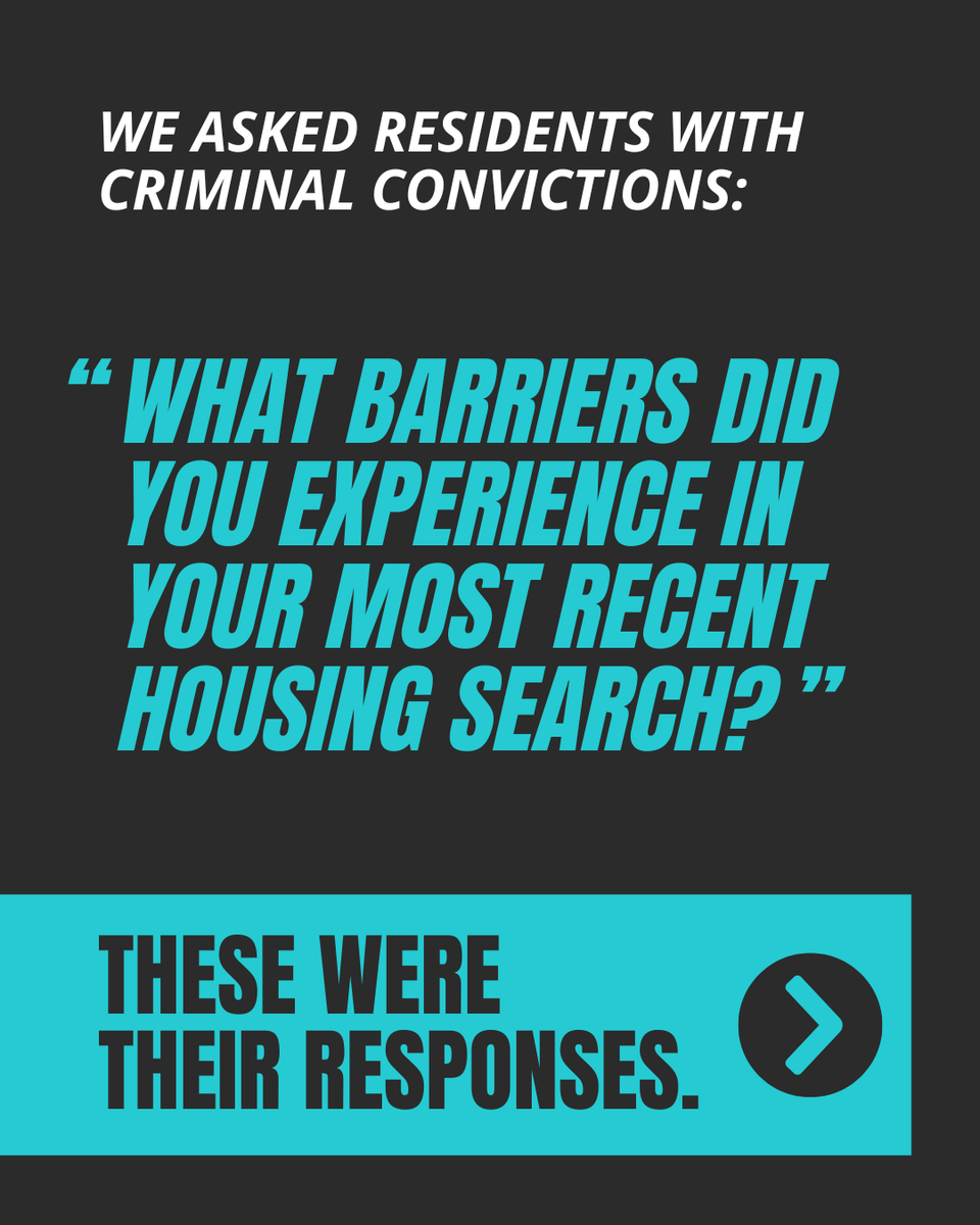 housingcenter's tweet image. As part of a recent study, we asked residents with criminal convictions, "What barriers did you experience in your most recent housing search?"
Read the full report on experiences of finding housing with a criminal conviction in Cuyahoga County: tinyurl.com/36apvxdu
