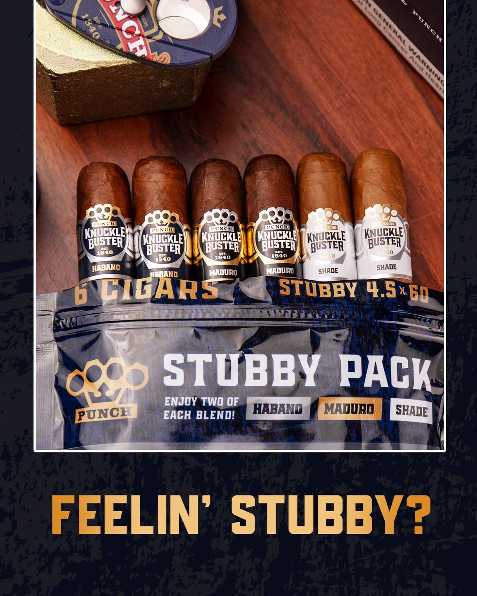 punchcigars's tweet photo. I know I am. #FeelinStubby

How about you? 🤔

#PunchCigars #KnuckleBusterStubby #PunchKnuckleBuster #StubbySixPack #KnuckleBusterHabano #KnuckleBusterMaduro #KnuckleBusterShade https://t.co/jzMvAmHmyH