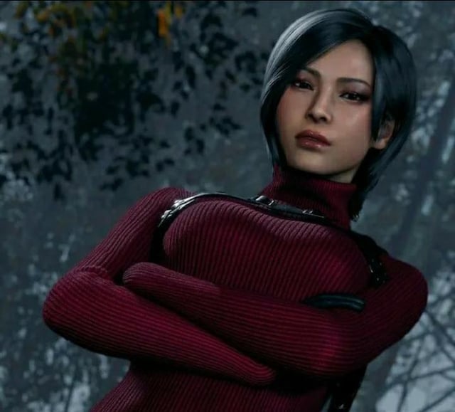 SecretAdaWong's tweet photo. @LewdCondorOne *as he opens the door ada would be leaned up against a pillar arms crossed as her head was turned to him*

"really leon? Couldn't knock?"

*she stands up and walks to a dimly lot table grabbing a document and holding it in the air*

"....come get your reward then" https://t.co/ffFij8YN5L