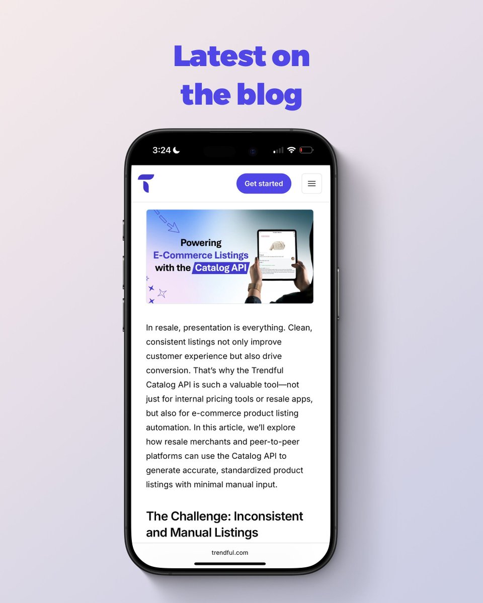 TrendfulInc's tweet image. Want to streamline your resale listings? 🛍️

Check out our latest blog on how Trendful’s Catalog API powers accurate, automated ecommerce listings—so you can scale smarter with real-time data. ⚙️📈

Read now 👉 trendful.com

#ResaleTech #CatalogAPI #EcommerceTools