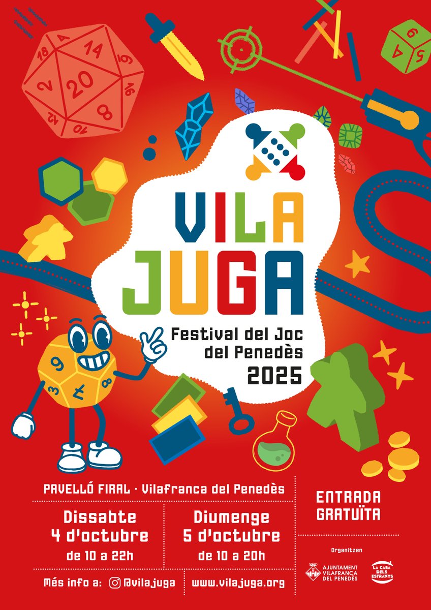 Aquest any, des de les Vilajuga, el Festival del Joc del Penedès, arribem amb una nova cara i més energia que mai!

Ens trobareu el cap de setmana del 4-5 d'octubre al pavelló Firal de Vilafranca!

#jocdetaula #vilafranca #vilajuga #festival #joc #jugar