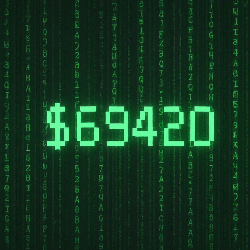 kinglegit2l2l's tweet photo. You’ve taken the degen pill.
Now you see it — the code was always $69420.
Welcome to the real chart. 🟩💾
CA:
GJU3bXxNkNtYxgjkoFhAdq7VrXJAB2GW4Cpt6kLcbonk
#HORNYCOIN #MatrixMoney #DegensUnplugged https://t.co/UGSb6LX9OK