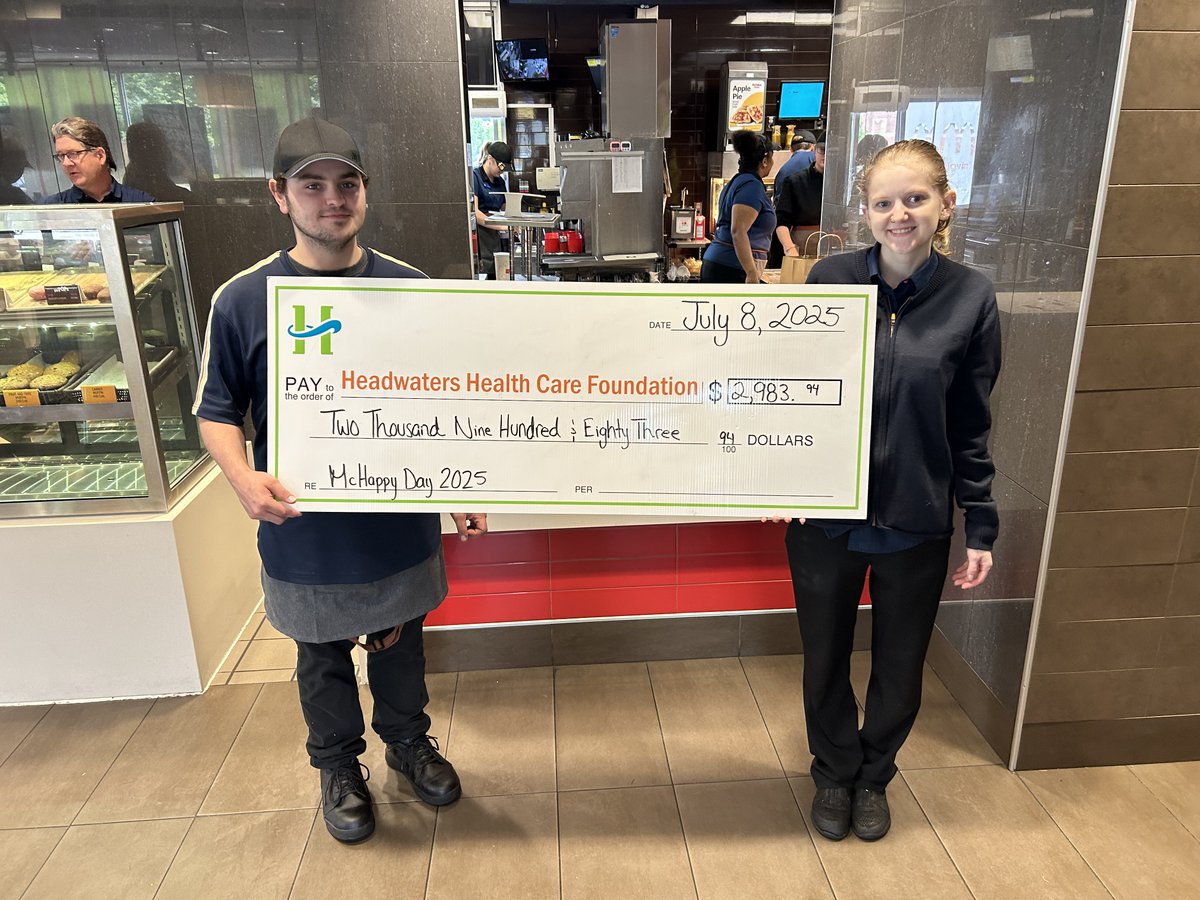 Big thanks to McDonald’s (Riddell Rd) for raising $2,983.94 on #McHappyDay2025! 🍟❤️ Your support makes a difference in local health care.