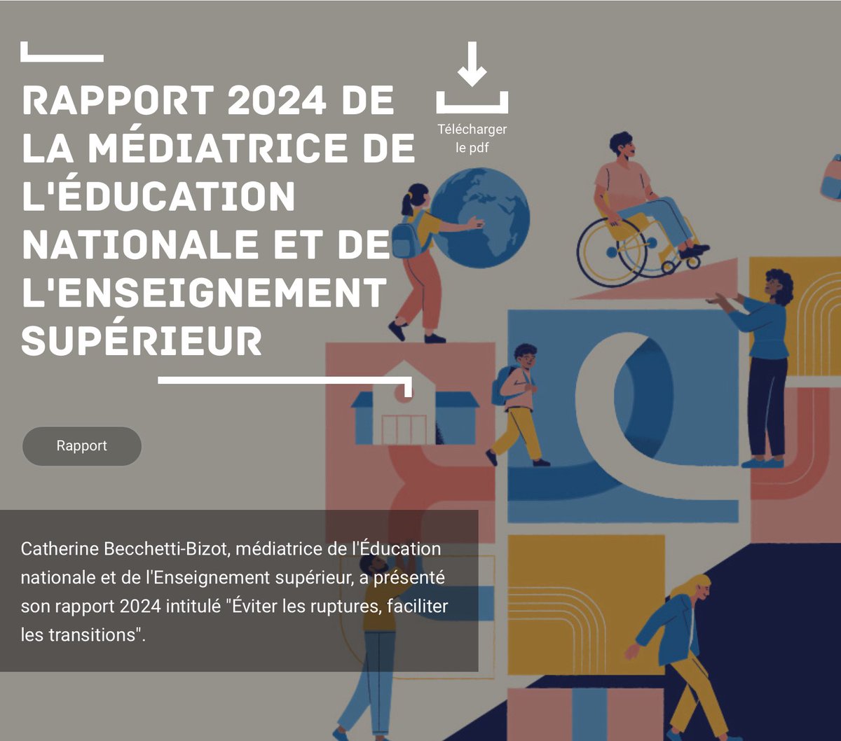 Pour les personnels, la médiation invite l’administration à une vigilance accrue quand le parcours d’un agent a subi des événements imprévus, afin qu’il soit accompagné avec humanité, au plus tôt et au plus près de ses besoins. education.gouv.fr/rapport-2024-d…