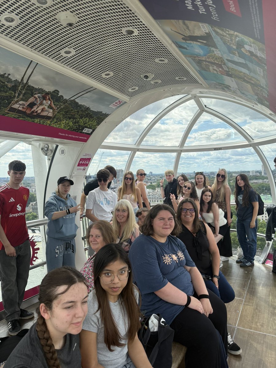 Enjoying the views on the London eye