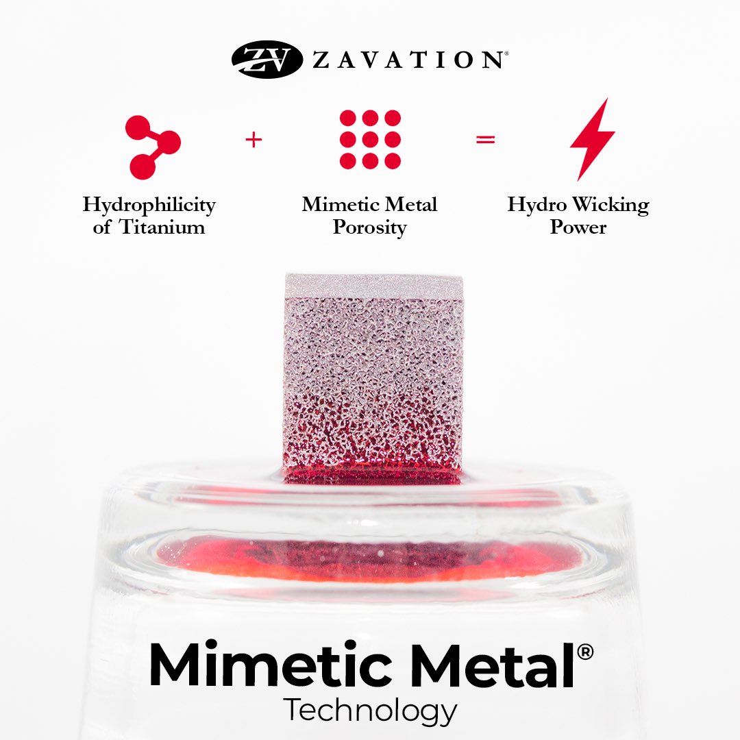 Mimetic Metal is available across our entire F3D line of interbodies.

For product information, including indications, contraindications, warnings, precautions, potential adverse effect, and patient counseling information, see the package insert at zavation.com/ifu
