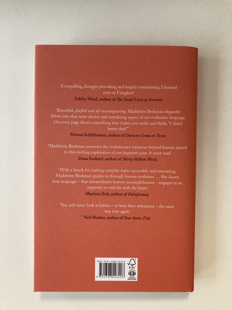 Advance copies of a brilliant book (publishing 14 August) just landed. A radical new story about how our species learned to speak - and why! 
Publicity requests to <a href="/simonschusterPR/">Simon & Schuster PR</a>