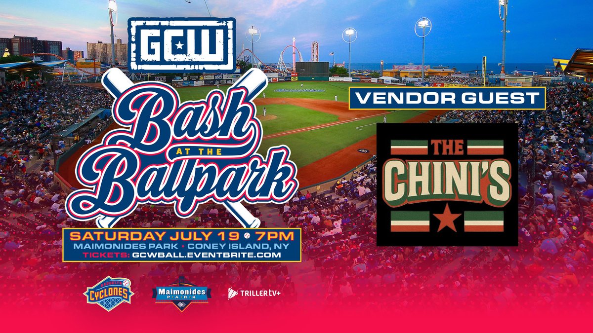 “The Chini’s”  Vendors at the GCW Fan Fest on July 19th in Coney Island!
They’ll be signing autographs, snapping pics with fans, and selling awesome wrestling merch — including action figures, video games, collectibles, and more.

🎟️ GCWball.Eventbrite.com