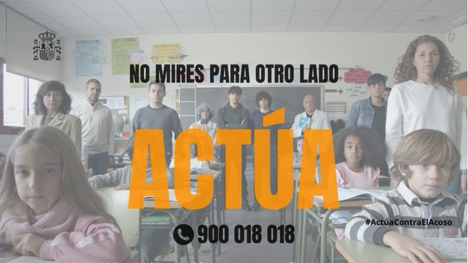 ☎️Teléfono para actuar contra el acoso escolar: 900 018 018. 

🆓Gratuito y anónimo; disponible todos los días, las 24 horas. 

👂🏼⌨️La atención a personas con discapacidad auditiva se realiza en un chat al que se puede acceder en anar.org/telefono-chat-…
#ActúaContraElAcoso