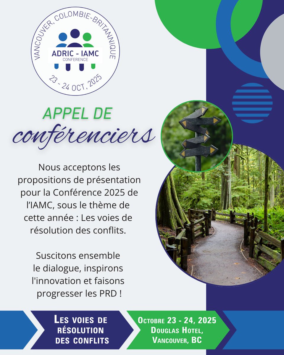 Are you ready to inspire and connect with dispute resolution professionals from across Canada? We’re looking for dynamic speakers to help shape an outstanding program at the ADRIC 2025 National Conference.

📝 Submit your proposal: zurl.co/OozvS

<a href="/ADR_BC/">ADR Institute of British Columbia</a>