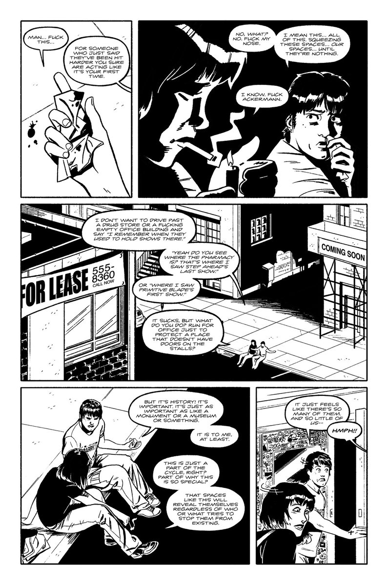 SamRomesburg's tweet image. Back on this hellscape app to say that @sam_r_freeman @vomit_party and I are about to pitch this story idea around for the punk and HC minded. Imagine THE OUTSIDERS meets LOVE AND ROCKETS. Would you read it? (Listen to Carry On)