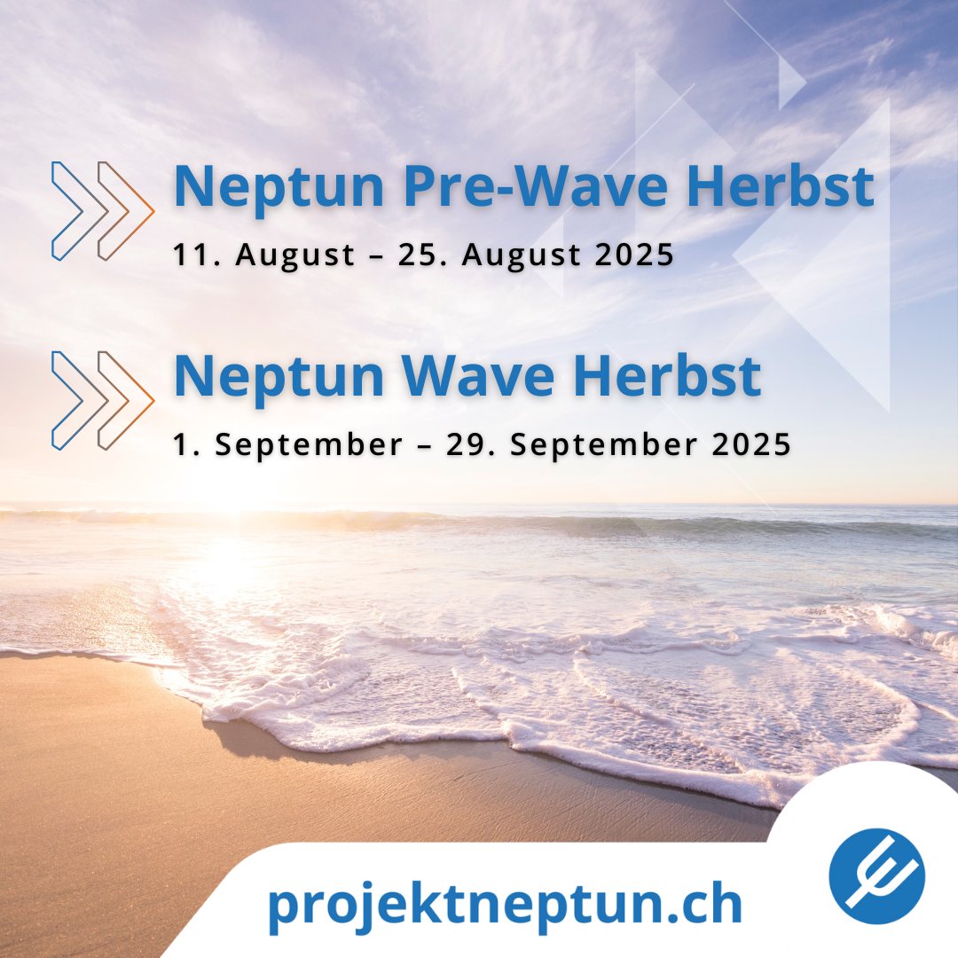 Die Neptun Wave Sek II 2025 ist vorbei😢, aber keine Sorge, die nächste kommt bald.🔥🌊

📢Die Pre-Wave Herbst steht in den Startlöchern mit neuen Angeboten und Deals. (Nur für Erstsemestrige)

👉 Folge uns und abonniere den Newsletter über den Link: 
bit.ly/3kp9Bn7