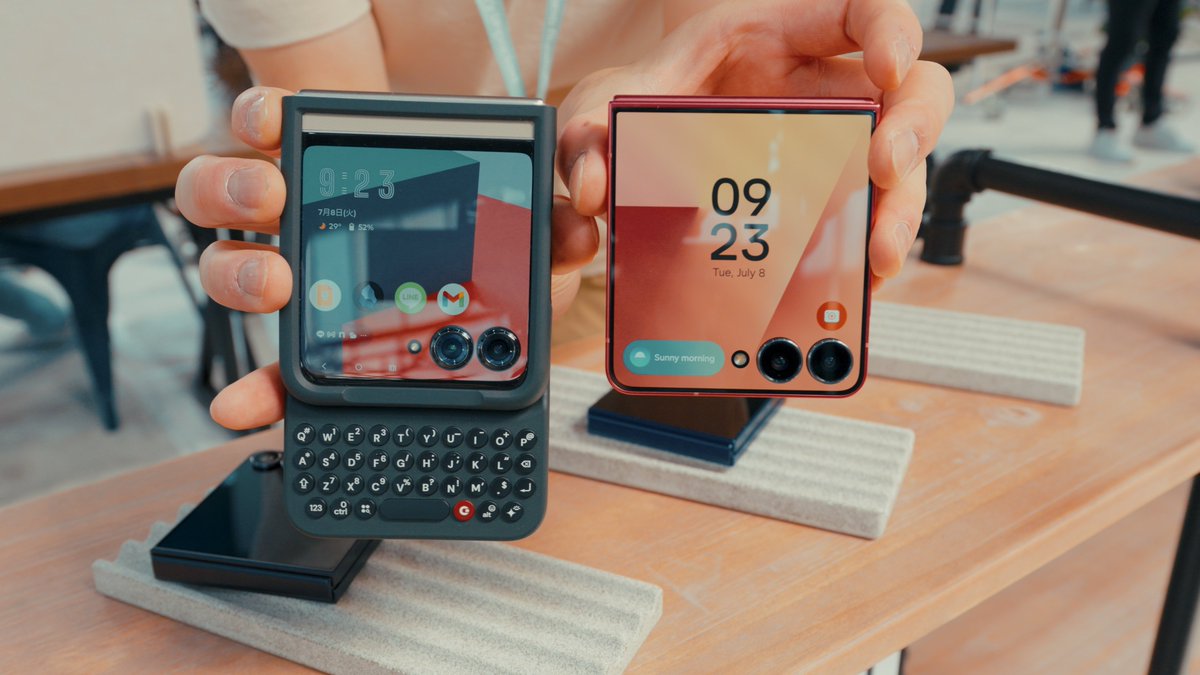 Galaxy Z Flip7、めちゃ画面でかくてこれでClicks使いたい……！ 前