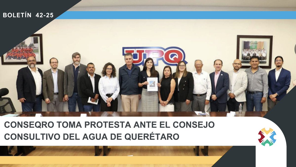 El 7 de julio de 2025, el Consejo Querétaro para la Planeación Estratégica (CONSEQRO) se integró formalmente al Consejo Consultivo del Agua del Estado de Querétaro.

Durante la sesión, Luis Javier Lozano Fuentes, Director General de CONSEQRO, rindió protesta como representante