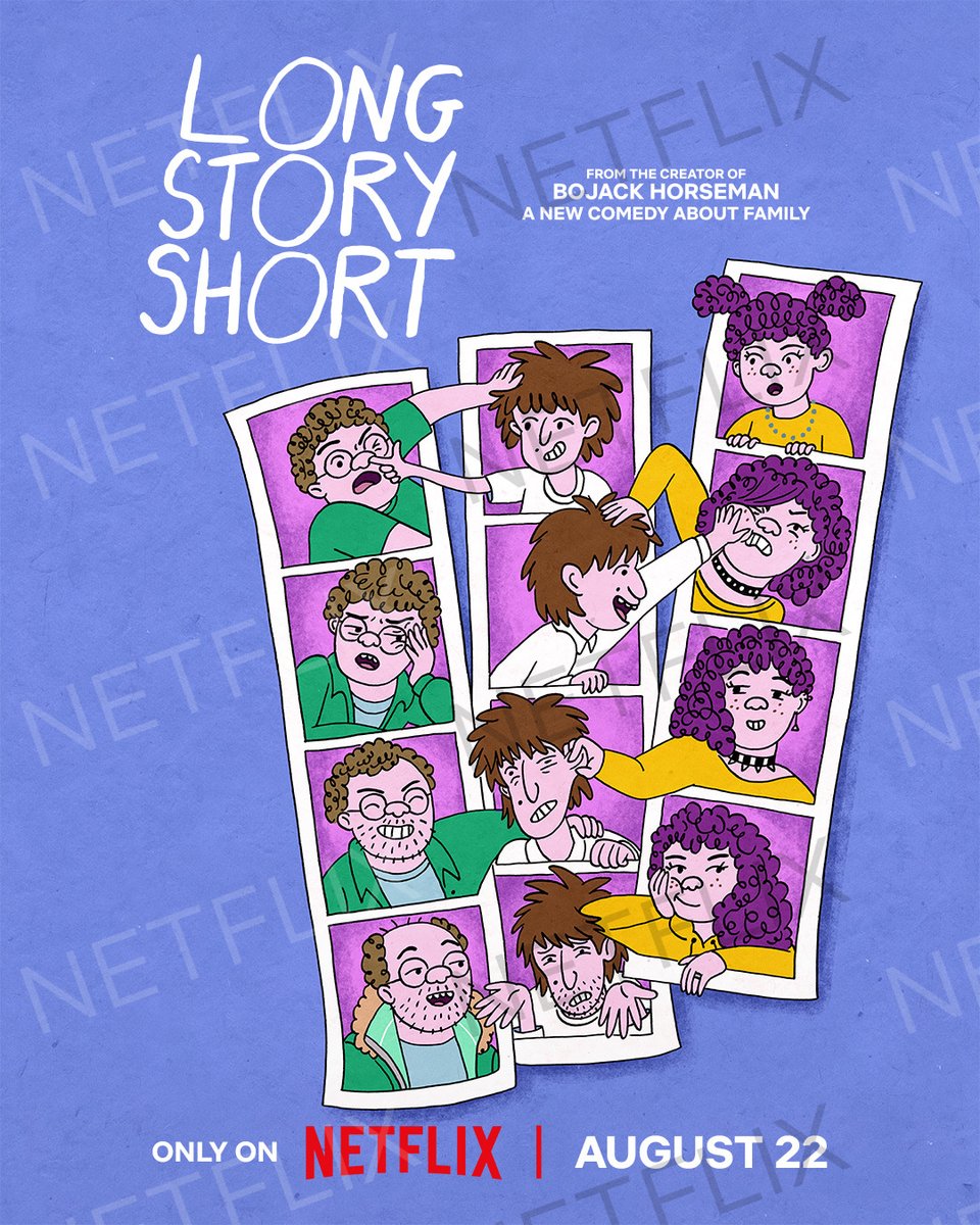 skwigly's tweet image. Plus, the teaser poster has dropped for Raphael Bob-Waksberg's new animated series Long Story Short! Release Date: 22 August 2025 netflix.com/title/81686879