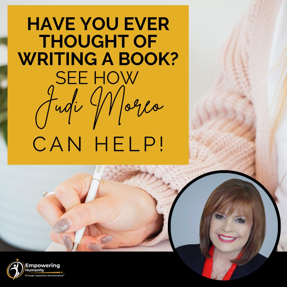 stephiesvoice's tweet photo. How can you write your book without feeling frustrated and overwhelmed? Judi Moreo, a known author and publisher, created a fast-track guide to help you get started. Click on this link - https://t.co/JbDr1PanJr see how her program can help you become an Author! https://t.co/eP6Dsv3fYn