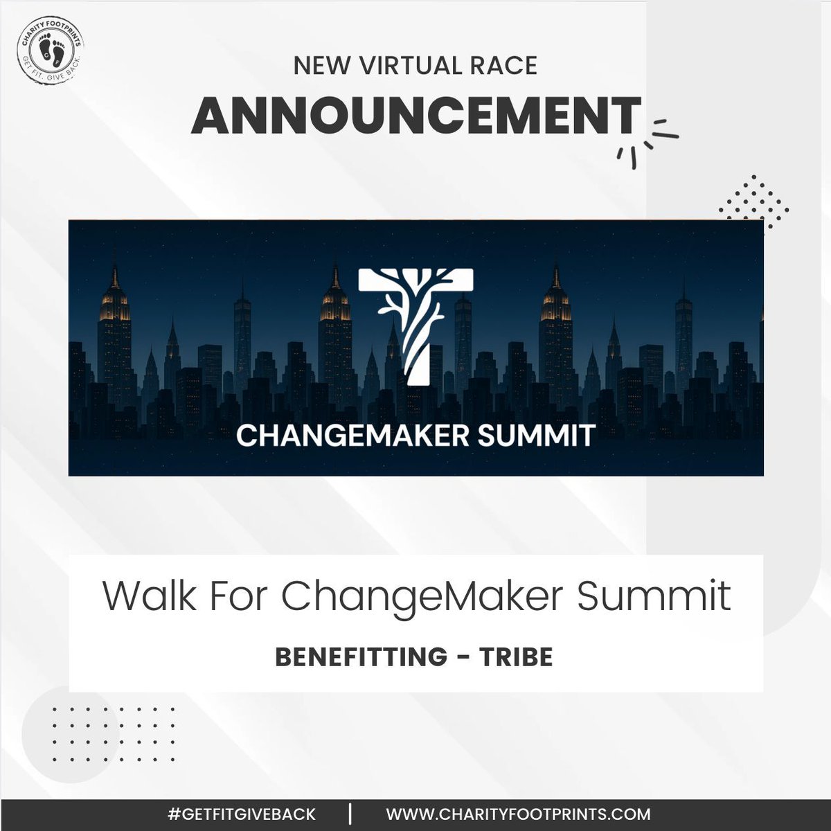 The Walk For ChangeMaker Summit 2025 is here! We can't wait to see you all walk as we work together to reach 10,000,000 steps and raise $10,000. 
Register today through the link below and leave your footprints for a great cause that changes lives! 👣 buff.ly/NfqvlDm
