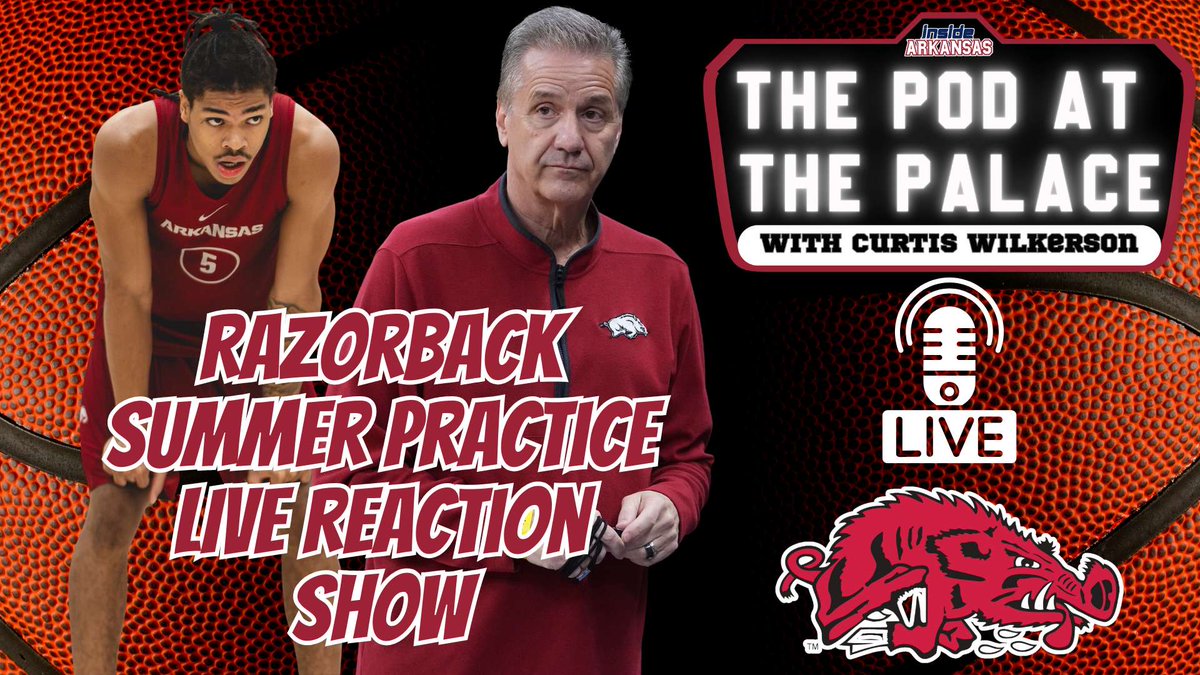 🐗Summer Practice LIVE Reaction Show🏀

Tap in around 5PM or so today for a LIVE edition of The Pod At The Palace as we break down all the happenings from Arkansas basketball's open practice and media availability.

youtube.com/live/iPxusPJUn…