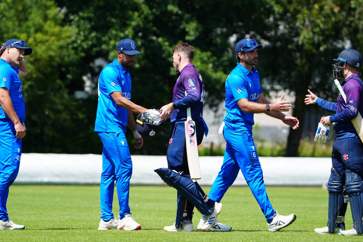 🏏Well that’s bad news for <a href="/CricketScotland/">Cricket Scotland</a>!

Time to dust themselves off and get themselves ready to go again on Friday v Jersey with <a href="/ICC/">ICC</a> T20 World Cup qualification on the line.