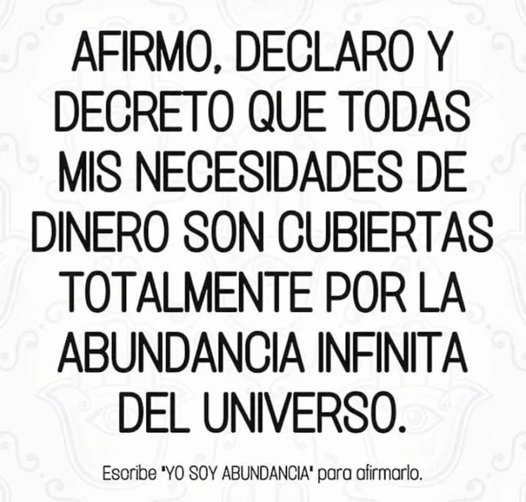 ✨🌟Vibro en Abundancia🌟✨

✨💰AFIRMO, DECLARO💰✨

🙏💰Decreta: Yo soy abundancia💰🙏