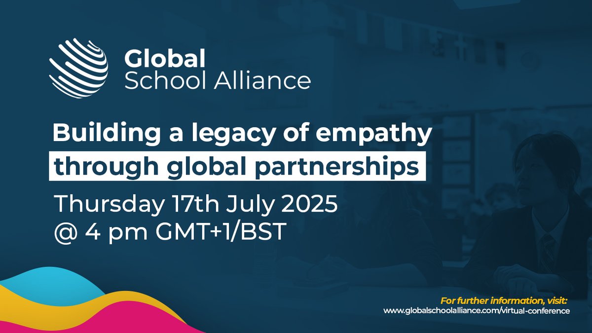 Global School Alliance (@gschoolalliance) on Twitter photo Educators! 📢 Join us on Thursday 17th July at 4pm (UK time) to hear how <a href="/BMooreAcademy/">Bobby Moore Academy</a> is building a legacy of empathy through global partnerships and cultural exchanges.
Register your attendance: globalschoolalliance.com/virtual-confer…. Educators! 📢 Join us on Thursday 17th July at 4pm (UK time) to hear how <a href="/BMooreAcademy/">Bobby Moore Academy</a> is building a legacy of empathy through global partnerships and cultural exchanges.
Register your attendance: globalschoolalliance.com/virtual-confer….
