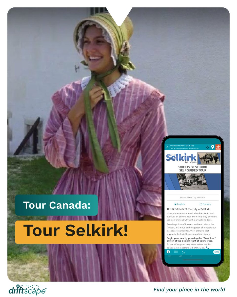 DriftscapeApp's tweet photo. Famous, infamous, or hidden gem—Selkirk’s streets are full of characters.
Take a self-guided walking tour and explore the stories behind the names. 
Tour here: https://t.co/hna1H7HNzl
#localtravel #walkingtourapp https://t.co/Gw5aigDgSD