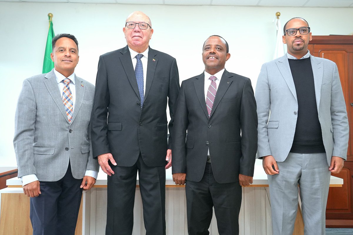 Prosperity Party hosted H.E. Eddy Cordoba, Venezuela’s Amb. to Ethiopia, at its HQ. Dr. Bikila Hurissa, Head of Prosperity Party’s Public &amp; Int’l Relations sector, welcomed the envoy. Both sides explored avenues for deeper cooperation &amp; shared political insights. #Prosperity