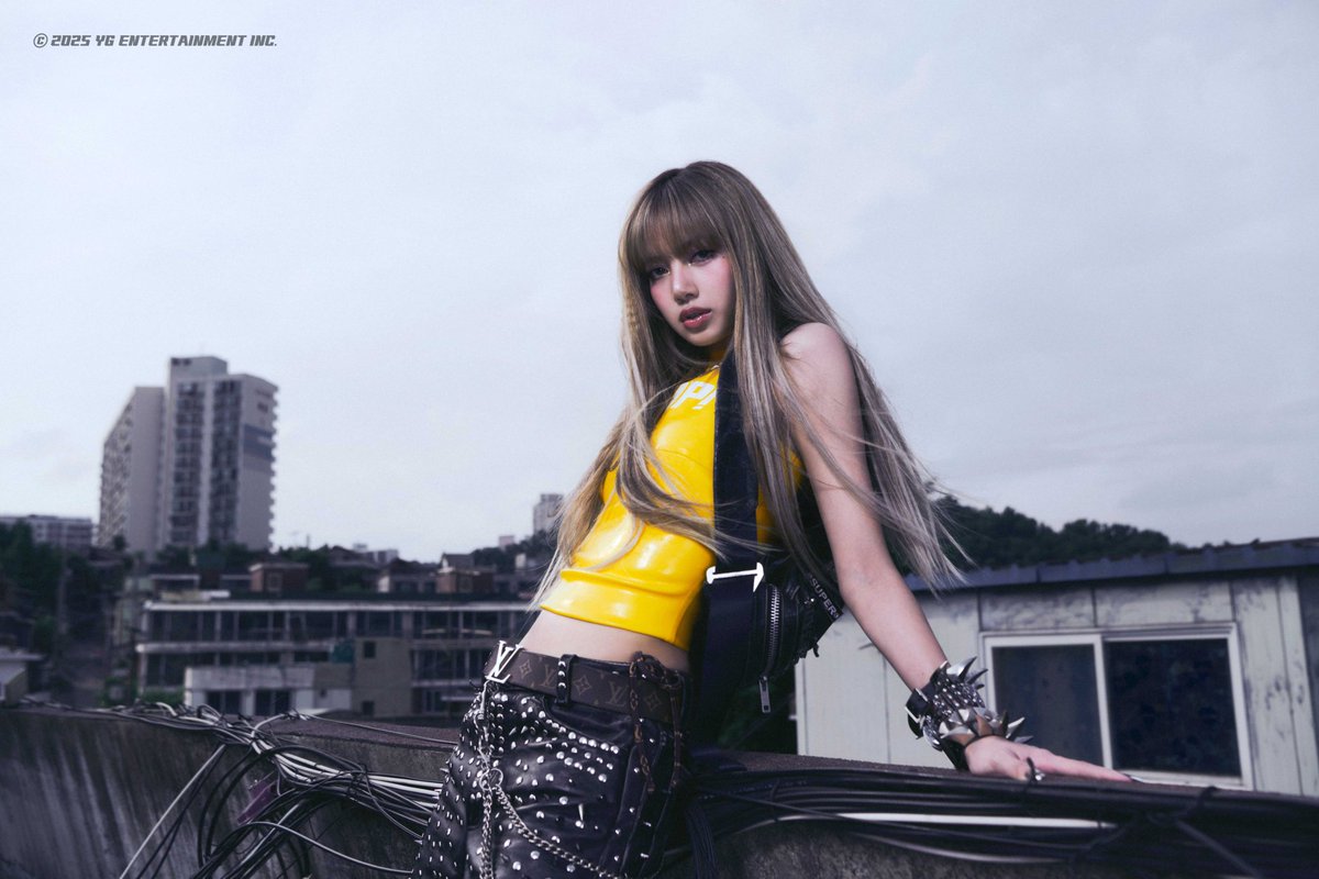 LISA for blackpink JUMP visual still cut.